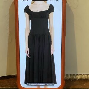 Caroline Constas Black Midi Dress